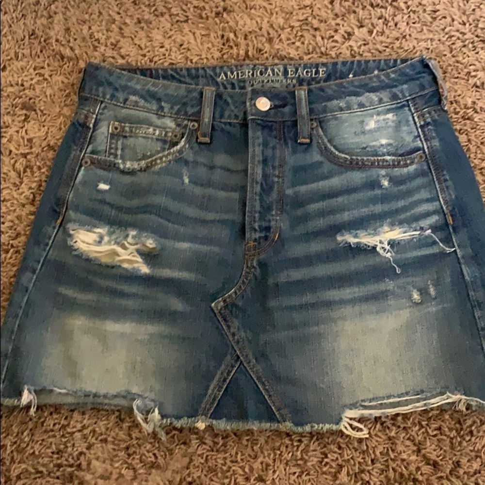 American Eagle Distressed Mini Skirt